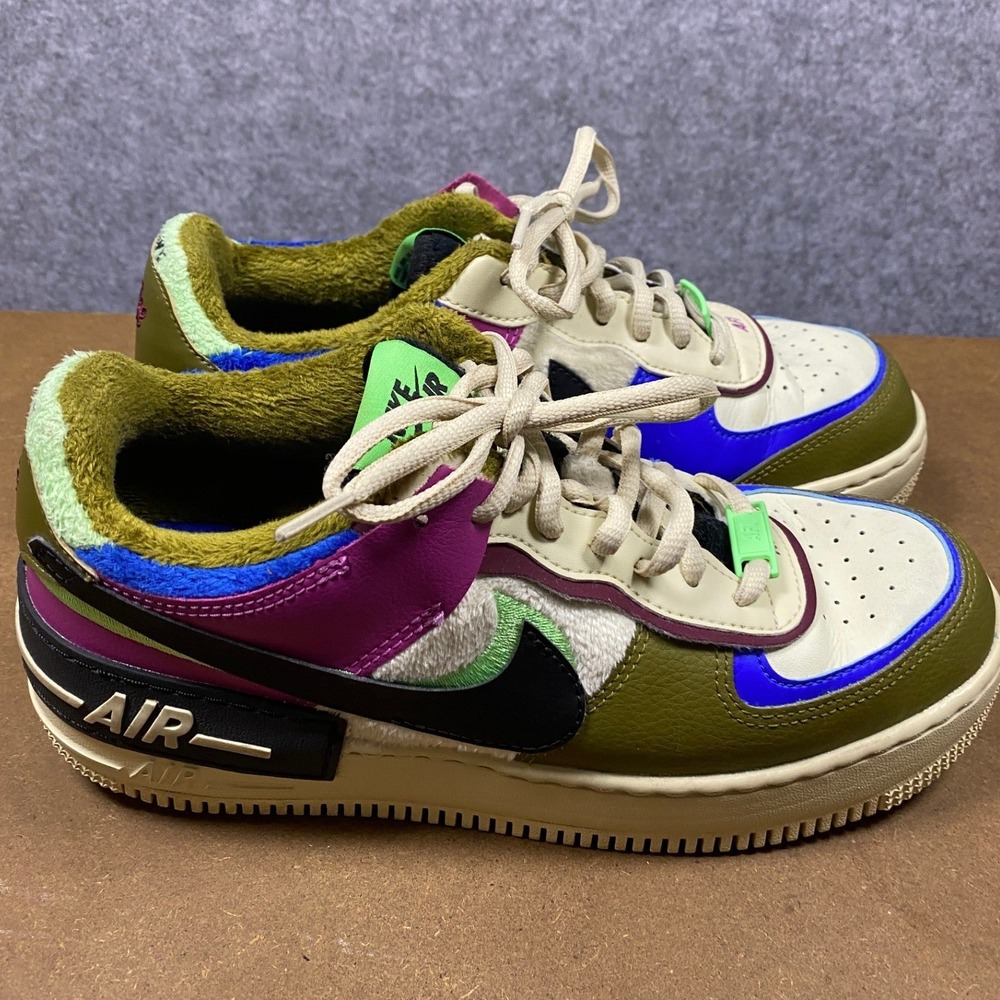 Nike Air Force 1 Shadow Wild Multi-Color Sneakers CT1985-500 Womens 8 - Picture 2 of 9